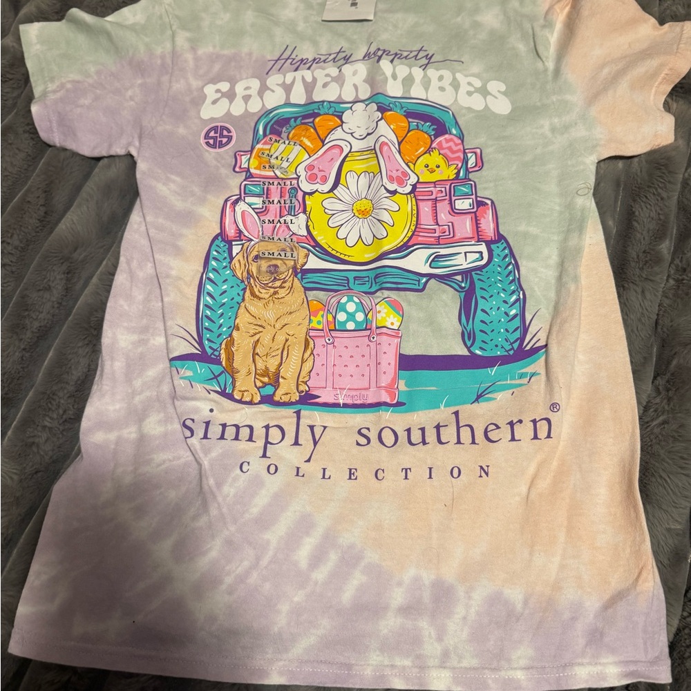 Simply Southern Easter Vibes Tie-Dye T-Shirt small